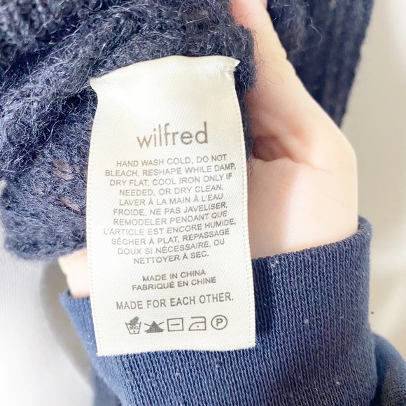 Aritzia Wilfred Cardigan Black Mohair Alpaca Blend Loose Knit Small - Picture 6 of 8